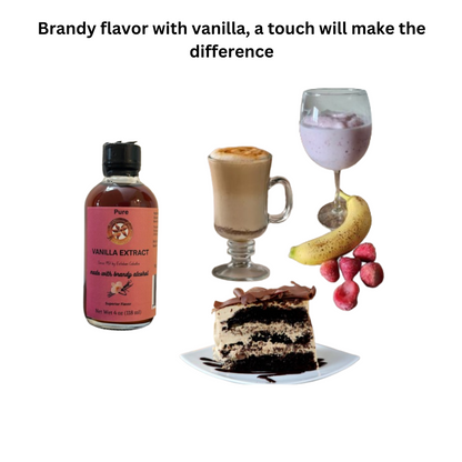 Pure vanilla Extract, Brandy Alcohol